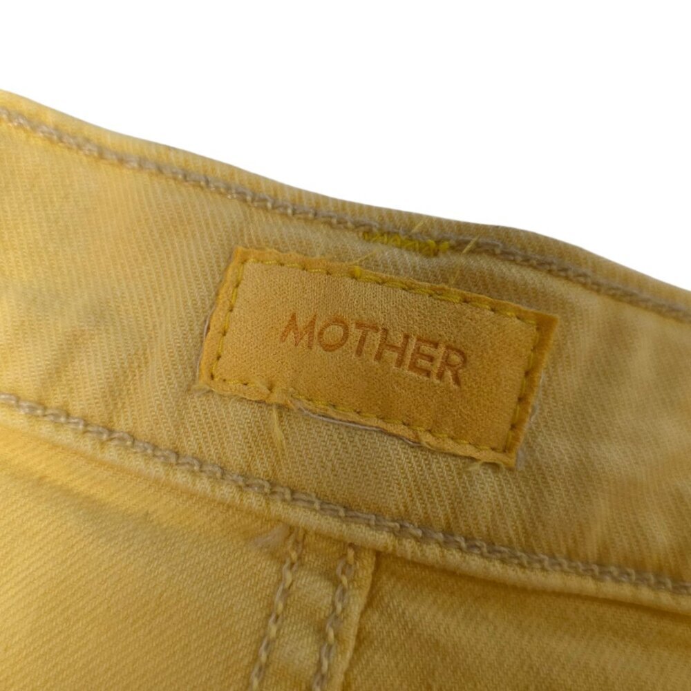 MOTHER The Maven Wide Hem Ankle Jeans, Chalk It Up Sunshine, High Rise, Size 27 - Picture 10 of 14
